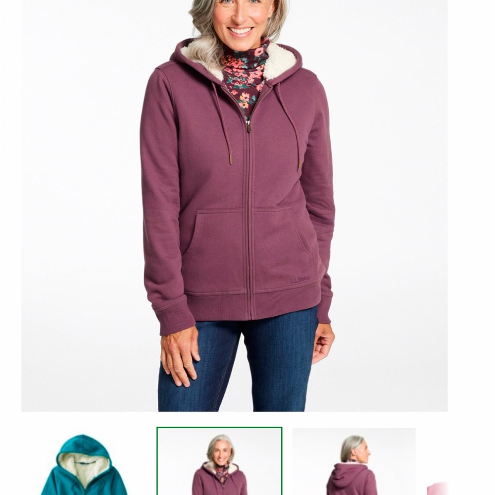 L.L. Bean fleece lined  sweatshirt Large - Picture 6 of 6